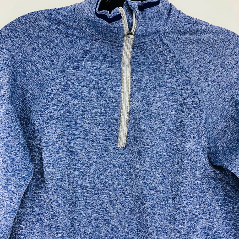 Athleta Fastest Track Half Zip Jacket Size Medium Running Seamless Space Dye - Picture 6 of 7